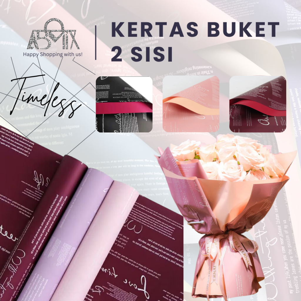 

Kertas Buket Bunga WR-25 Florist Dua Warna Bi Color Motif Koran Flower Wrapping Paper Cellophane