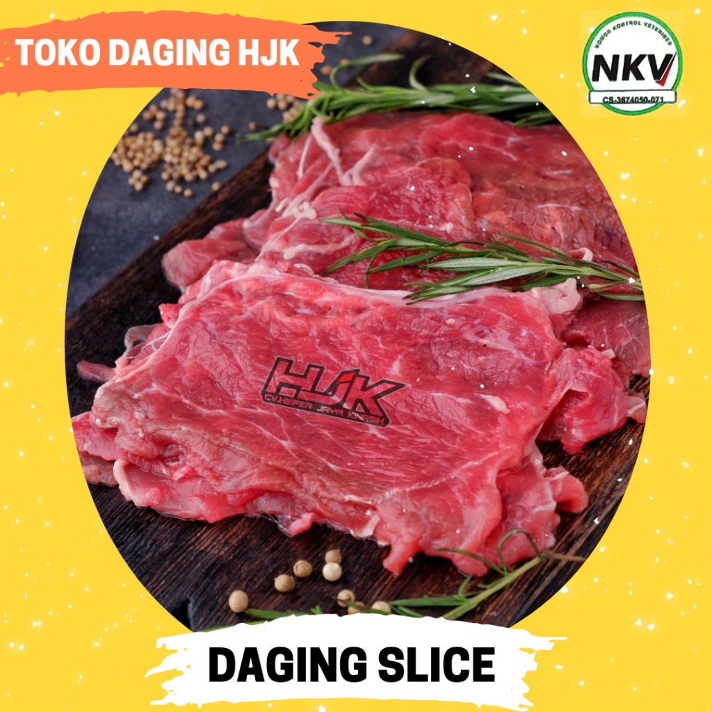 

Daging Slice Potongan Tipis Import untuk Teriyaki Yakiniku 500 GR