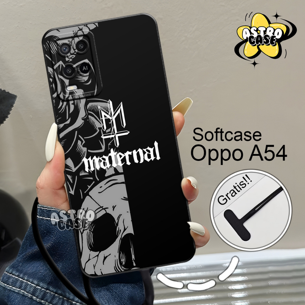 Softcase Oppo A54 Motif Aesthetic Elegant Case Kekinian - Case Keren Gratis Tali Gantungan Hp - Case