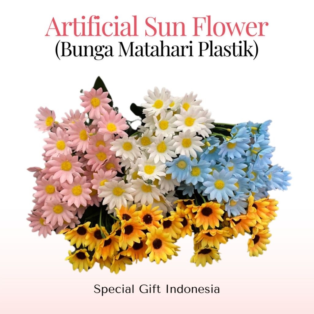 Sun Flowera Artificial / Bunga Matahari Palsu / Bunga Plastik Matahari Pikok