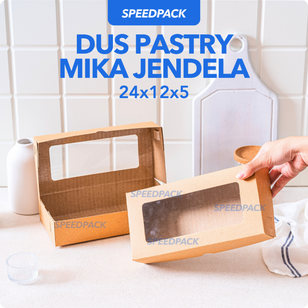 Dus Kraft 24x12x5 Laminasi Box Kotak Pastry Martabak Bolen Brownis Sate Risol Mayo Pastel Zuppa Soup