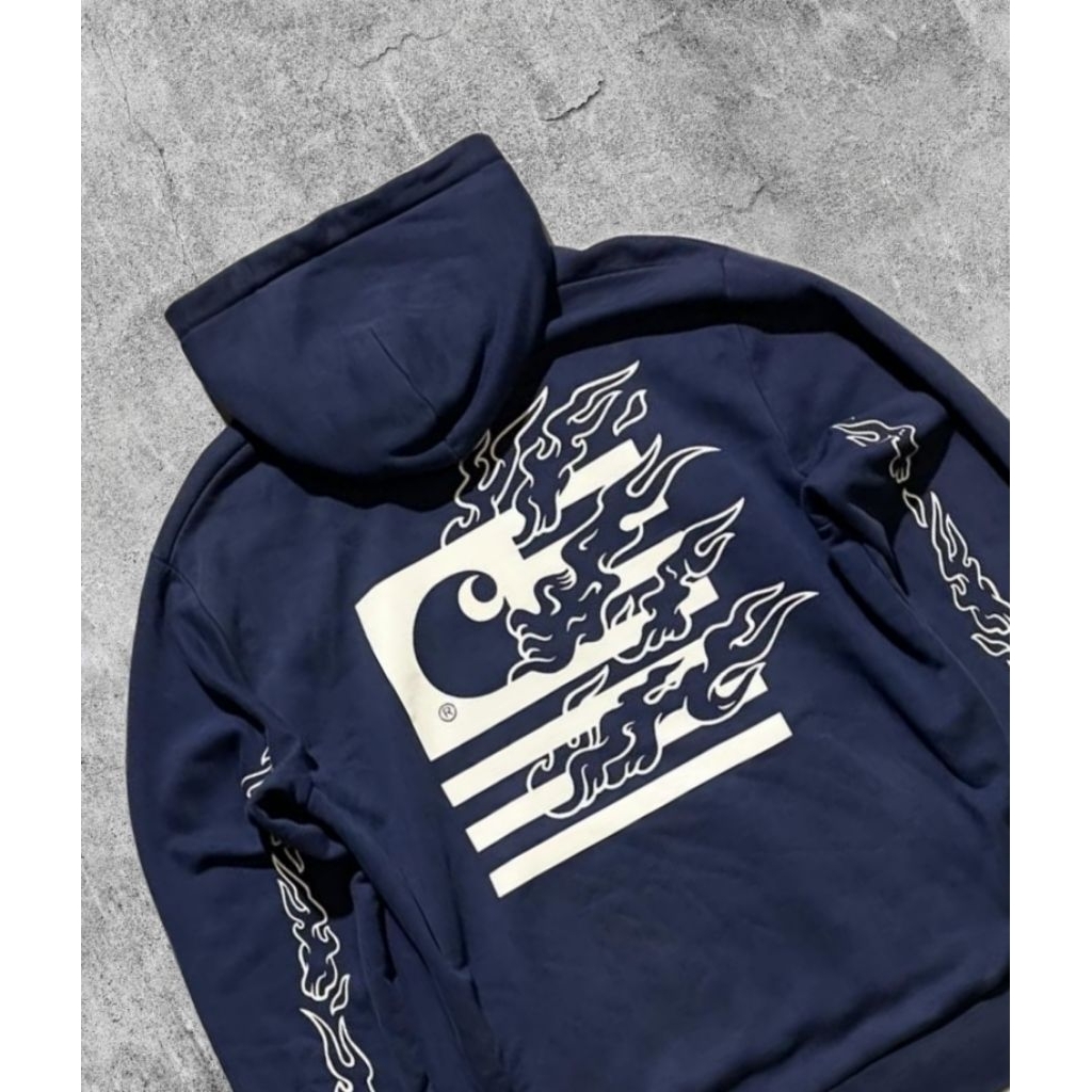 HOODIE CARHARTT STATE FLAME NAVY