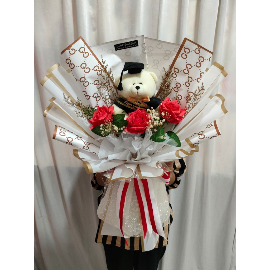 Ready Stok buket bunga jambi, buket boneka