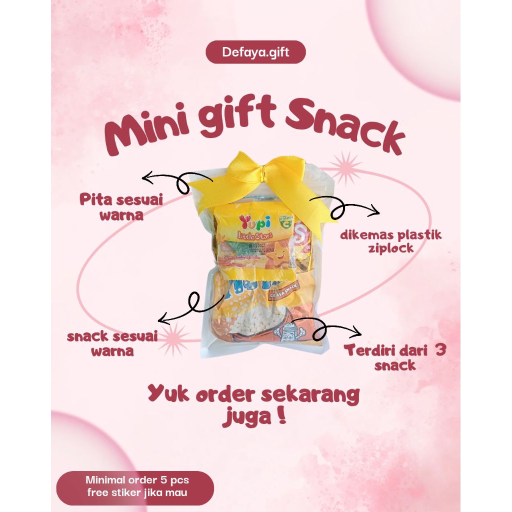 

Mini Gift Snack tema Kuning
