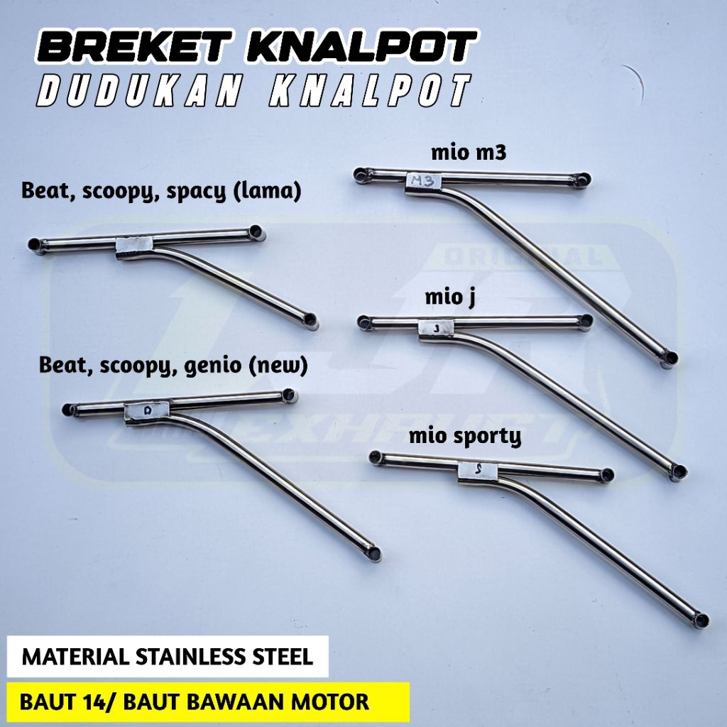Breket knalpot gantungan knalpot pangkon knalpot racing stainless pnp beat scoopy genio mio spacy
