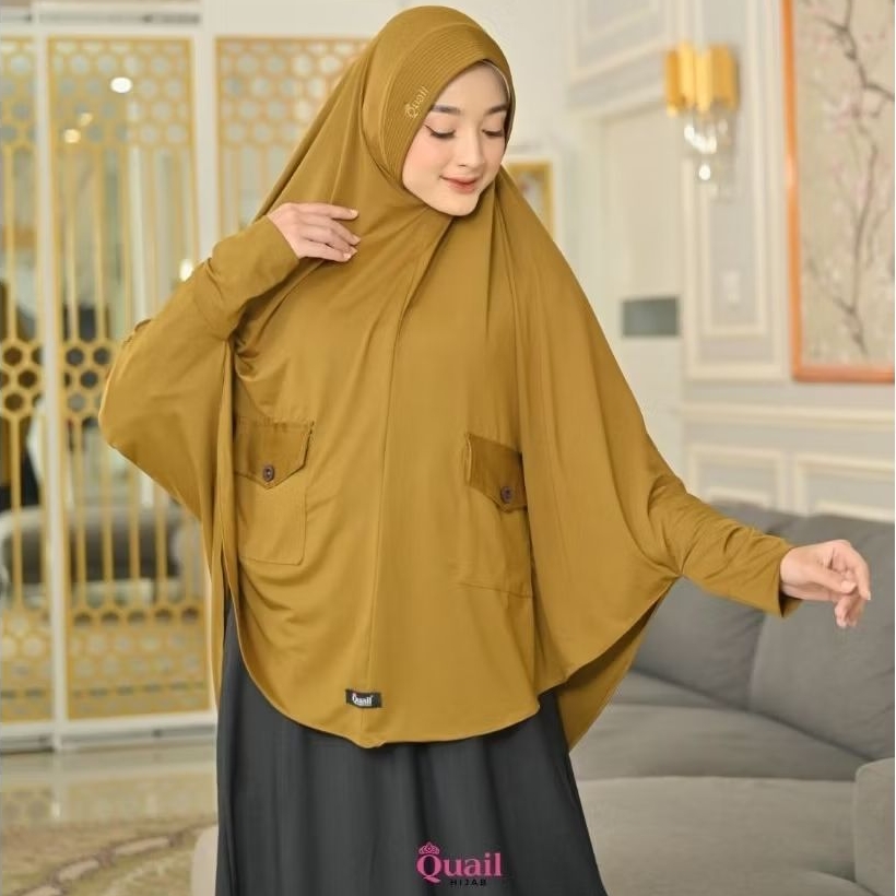 Hestia Hijab Jersey Jumbo Jilbab Lengan Pad Busa