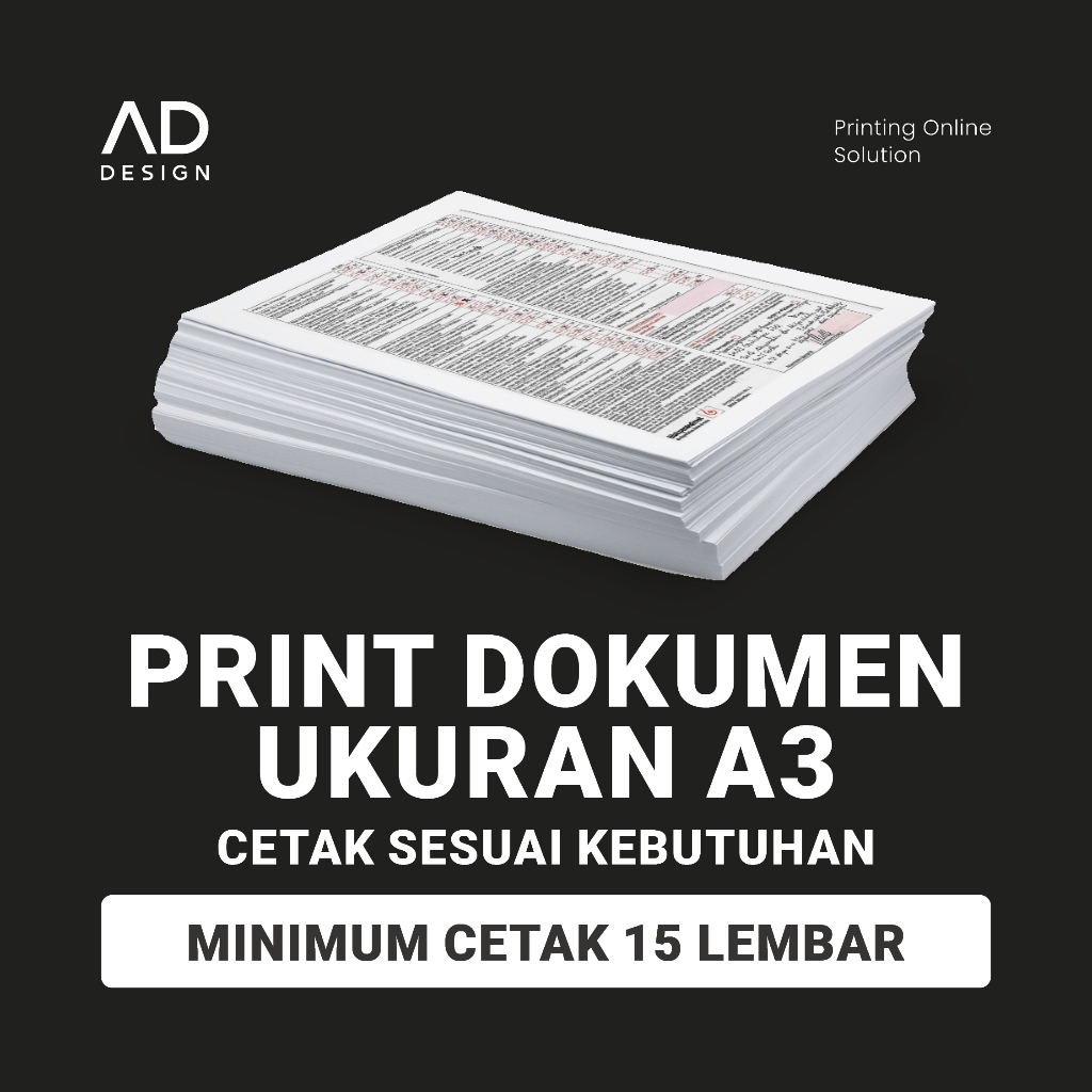 

PRINT DOKUMEN, CETAK DOKUMEN UKURAN A3 BAHAN HVS 100 GSM