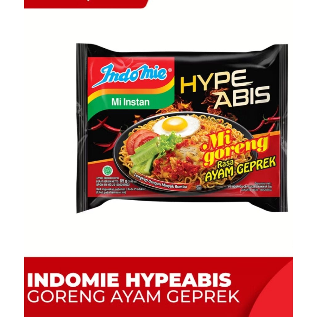 

Indomie goreng rasa ayam geprek / Mie Instan goreng