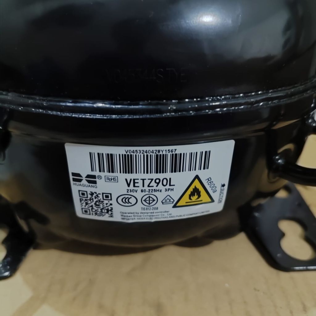 Kompresor Kulkas Aqua 2 Pintu Inverter VETZ90L 1/4Pk Original