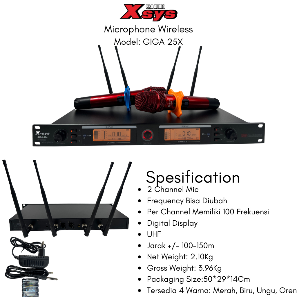 MIC WIRELESS XSYS TYPE GIGA25X
