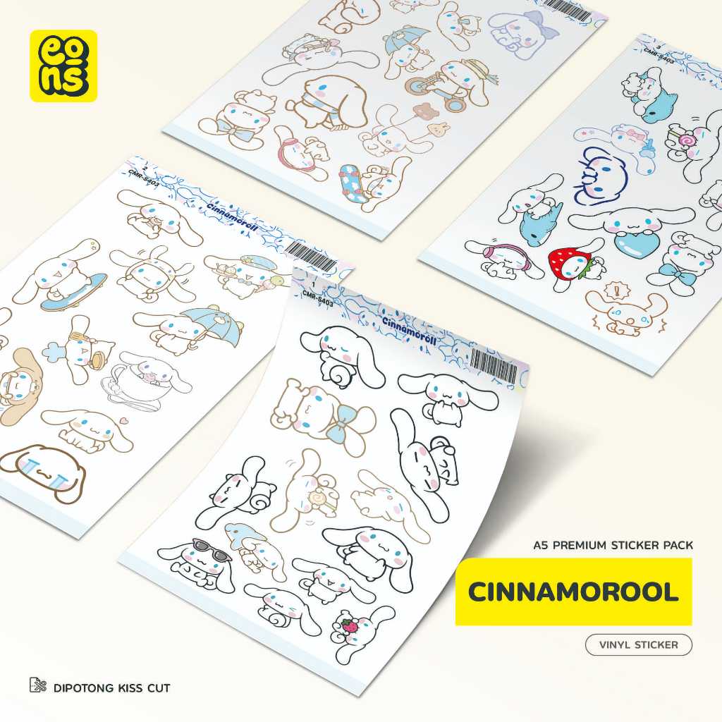 

Stiker Pack CINAMOROOLWaterproof Aesthetic- untuk Laptop, Motor, dan Helm - Paper Stationery