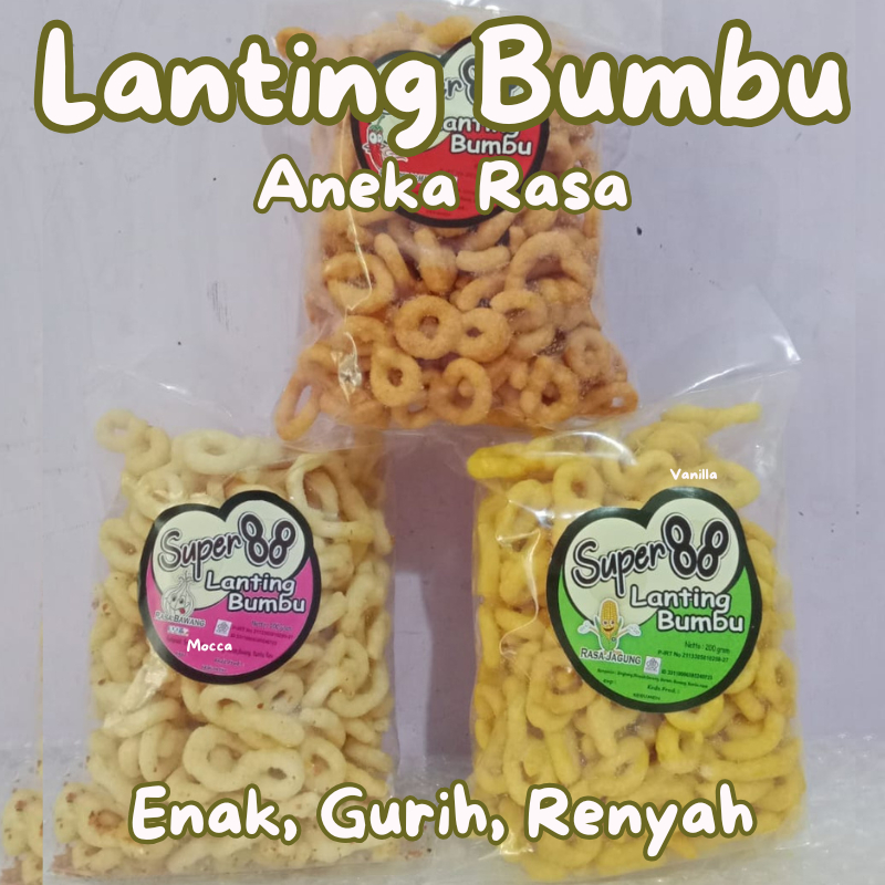

Lanting Bumbu Aneka Rasa Super 88 Khas Kebumen Cemilan Klanting Enak Gurih Bikin Nagih