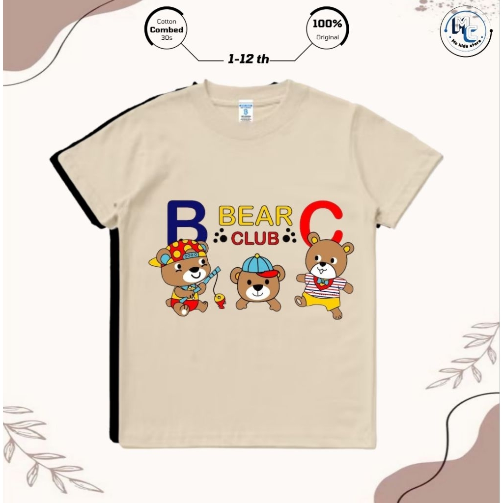 MCkids store Baju Kaos Anak Distro Laki laki/Anak Prempuan Umur 1-12 Tahun Bahan Cotton Combat 24s /