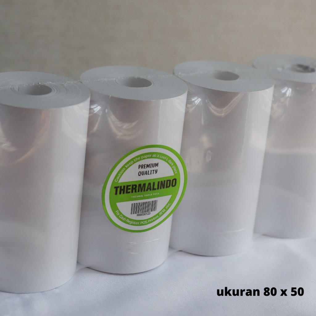 

Kertas Thermal Roll/ Kertas Struk Kasir 80 x 50 mm CORELESS
