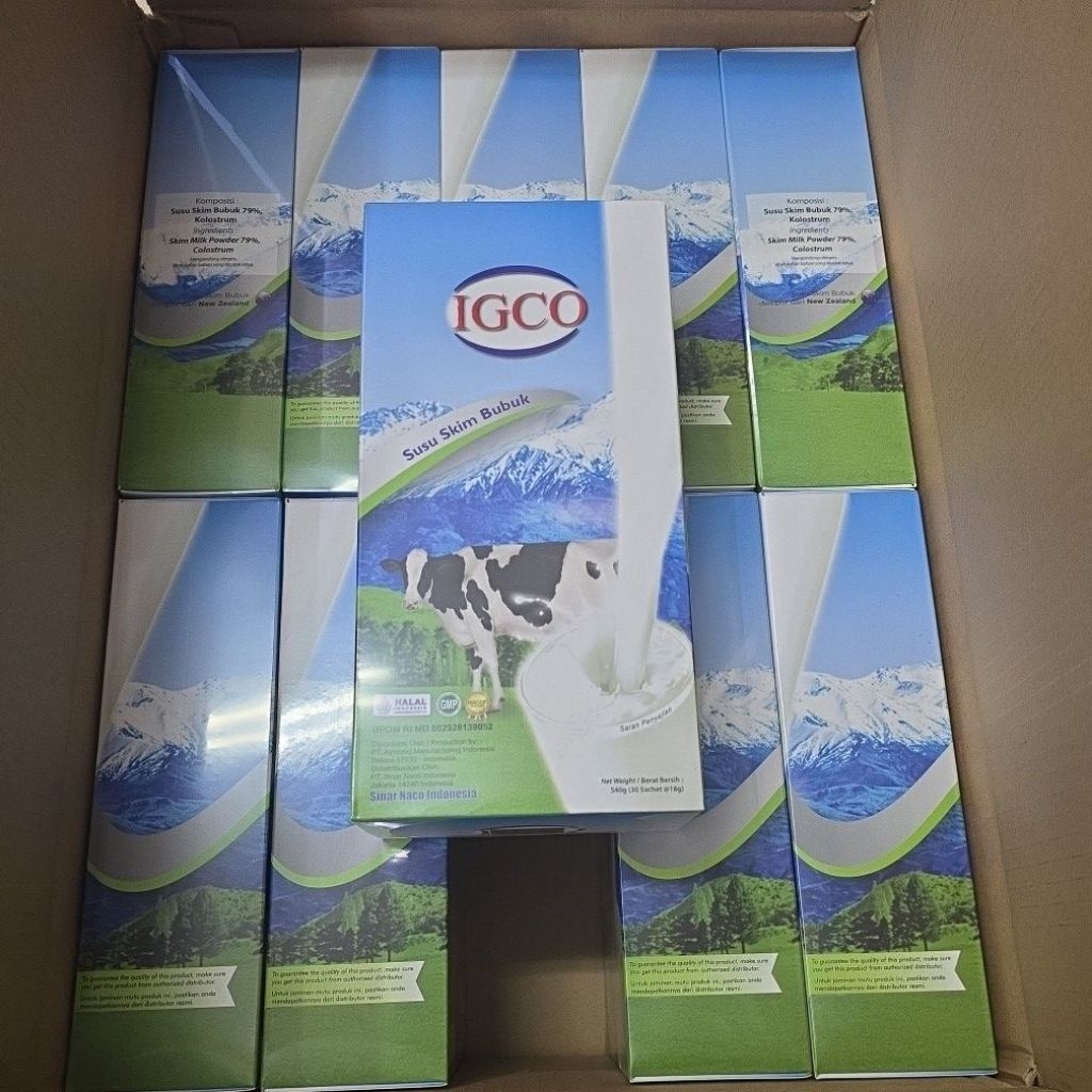 

Susu Igco susu skim bubuk colostrum tinggi isi 30 sachet