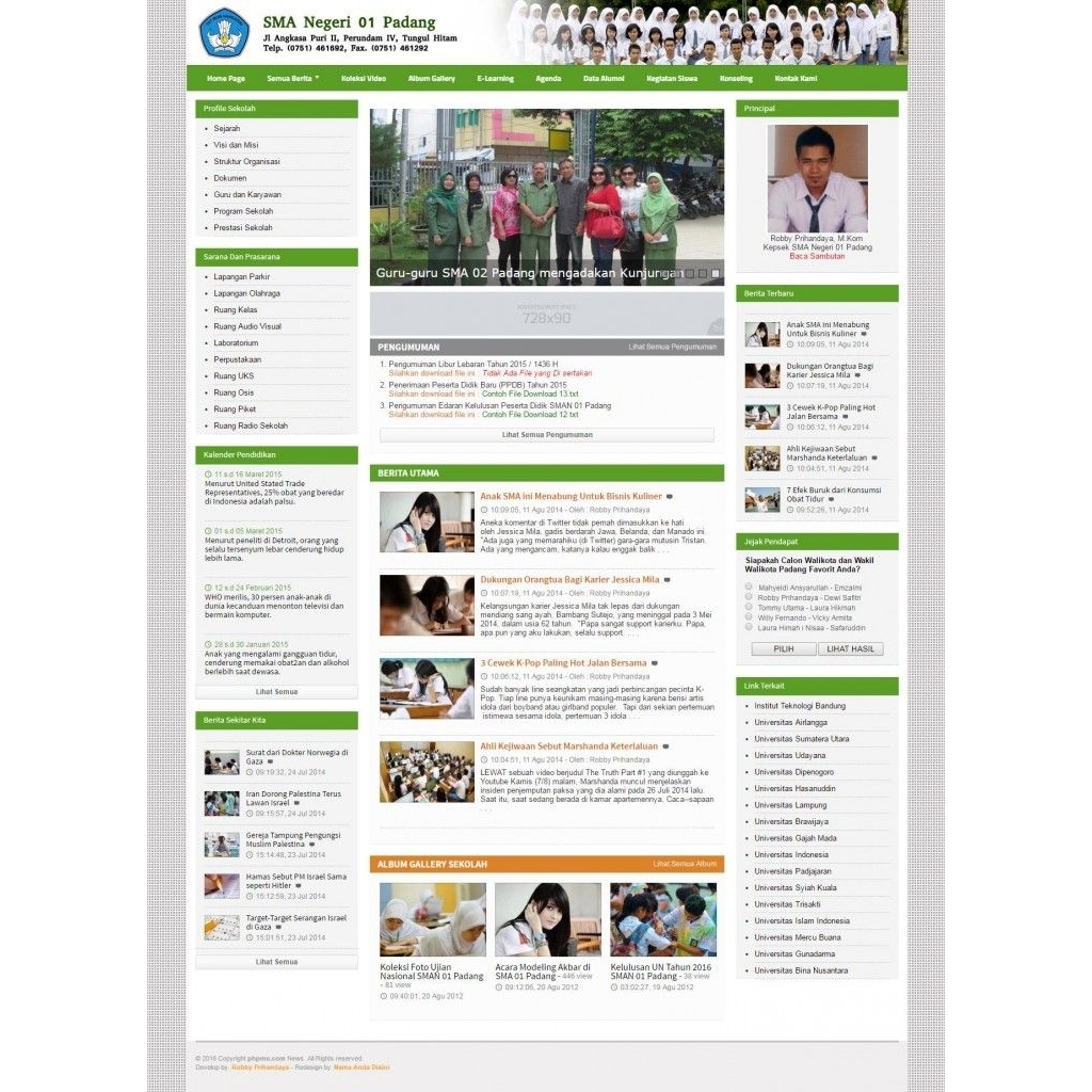 Aplikasi Portal Kampus/Sekolah Berbasis Web (Codeigniter)