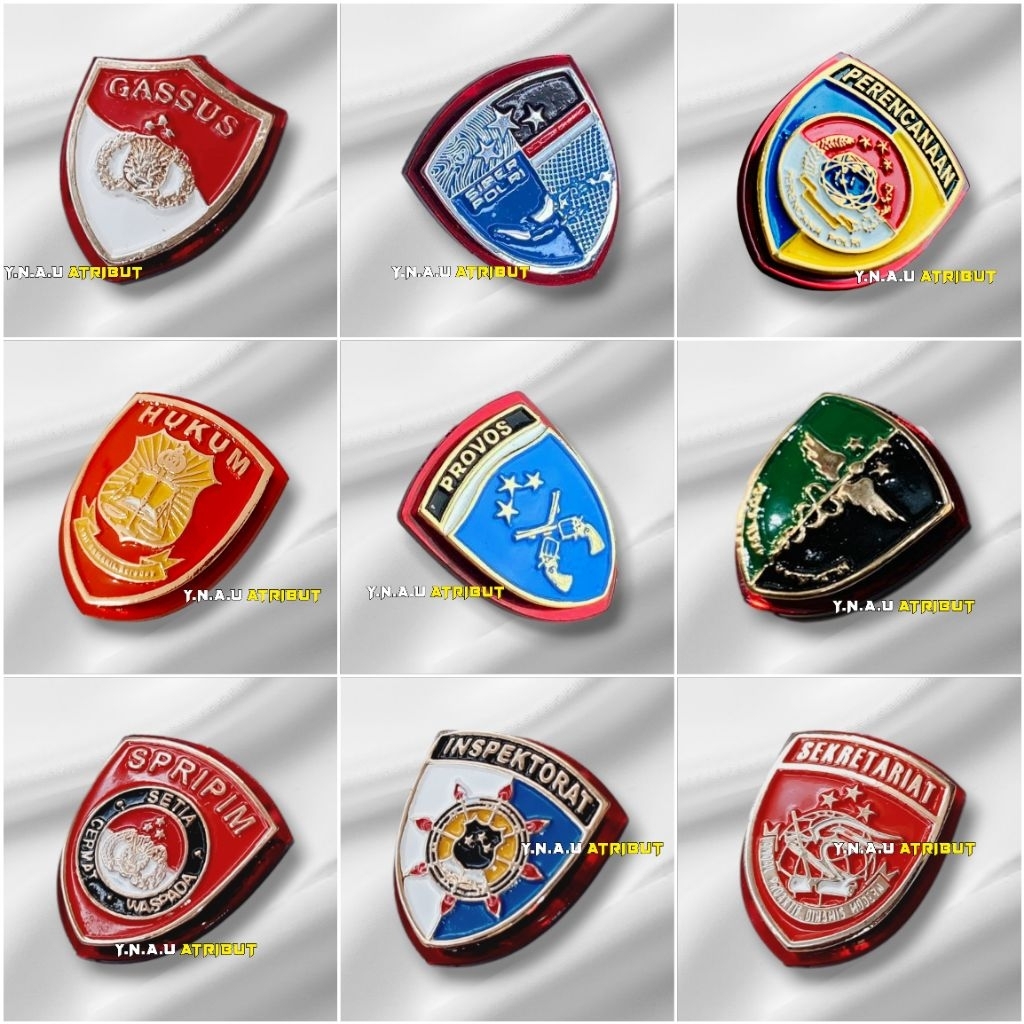 ATRIBUT POLRI / PIN GASSUS POLRI / PIN SIBER POLRI / PIN PERENCANA POLRI / PIN HUKUM POLRI / PIN PRO