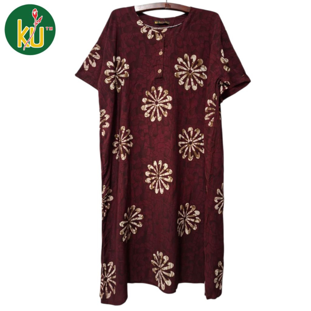 Kencana Ungu Daster Jumbo 5L / L5 Label Hitam - Daster Jumbo Ibu Menyusui