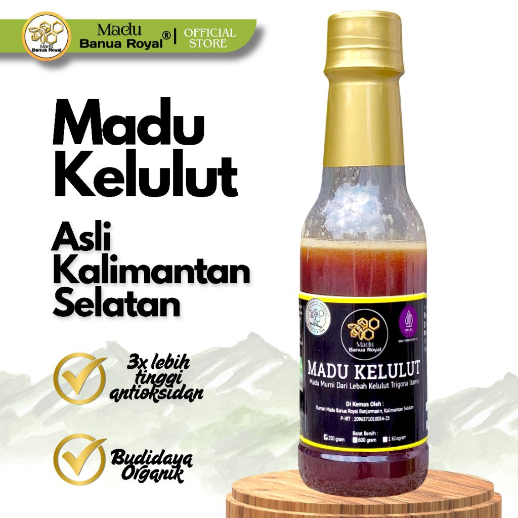 

Madu Banua Royal - 100 % Madu Kelulut Asli Kalimantan Selatan 250 gram - Rasa Asem Manis - Madu Trigona / Klanceng / Tuwel.