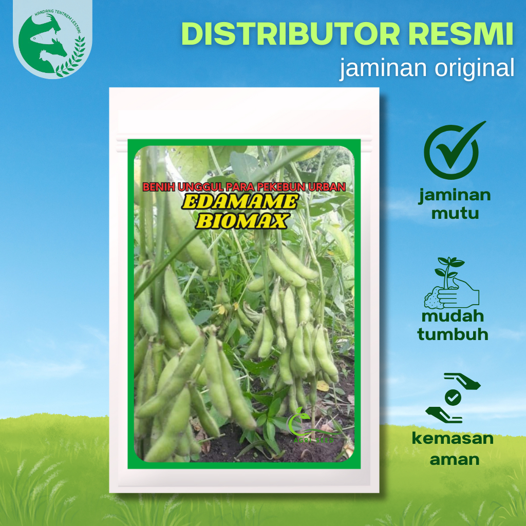Benih Edamame BIOMAX Agri Seed 20 gram Kedelai Jepang Produksi Tinggi Mudah Dirawat