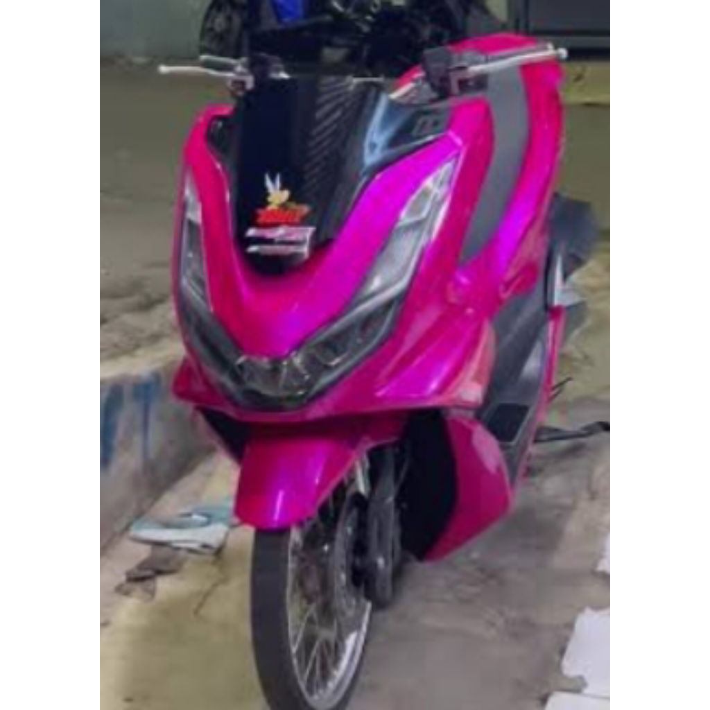 cat pu pink magenta metalic cat motor mobil cat custom automotif