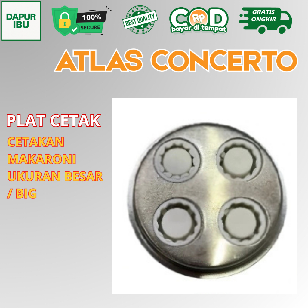 PLAT CETAKAN MAKARONI UKURAN BESAR/BIG SIZE ATLAS CONCERTO