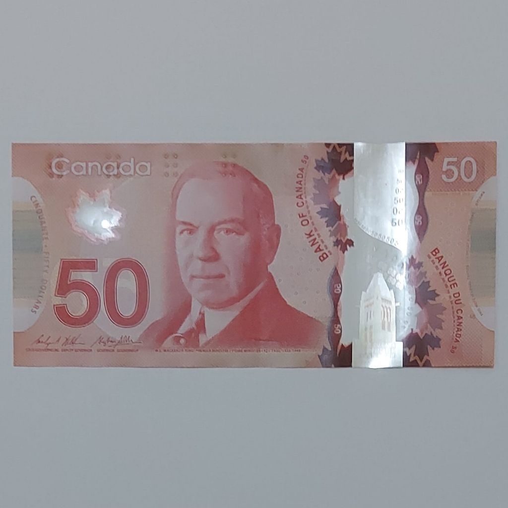 Canada Dolar Uang Asing Kuno 50 Dolar Polymer