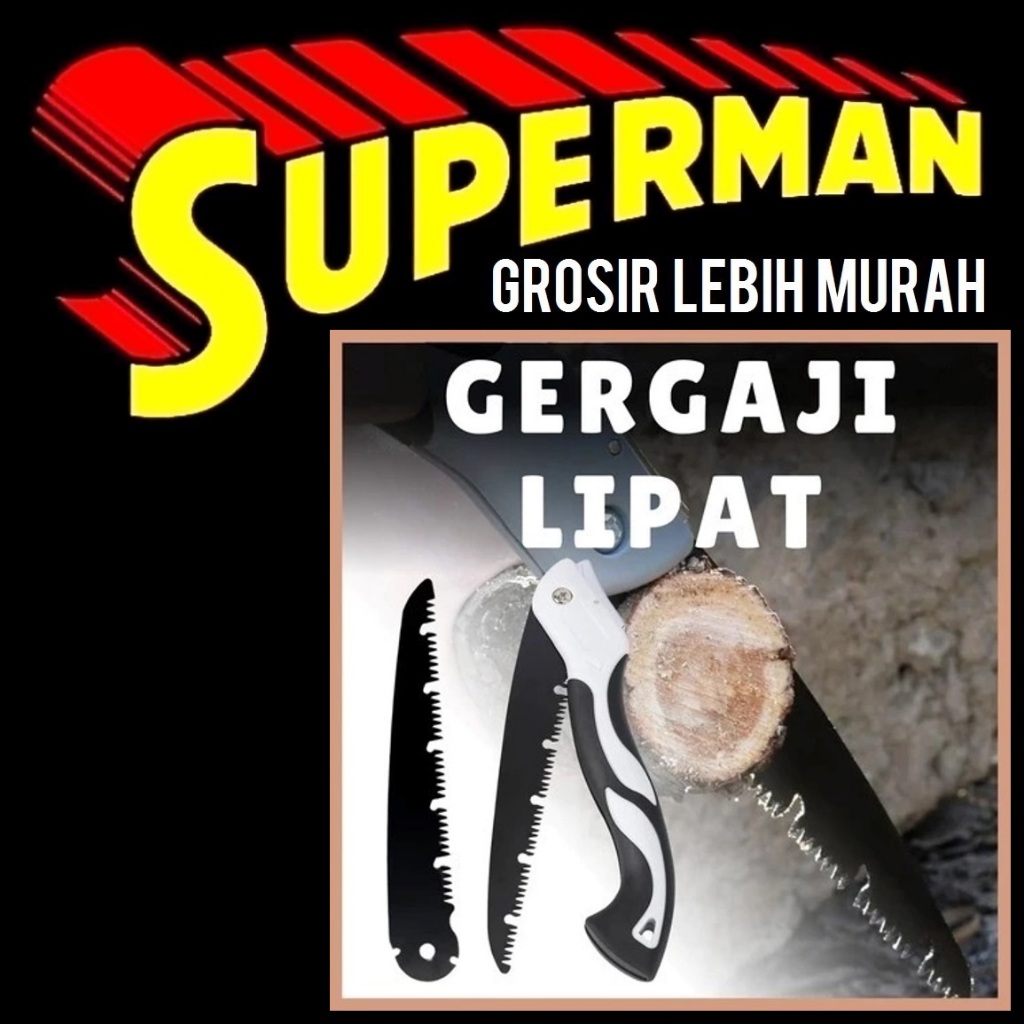 (GFT) GERGAJI LIPAT BESAR JUMBO portable portabel manual kayu bambu plastik dahan pohon anti karat s