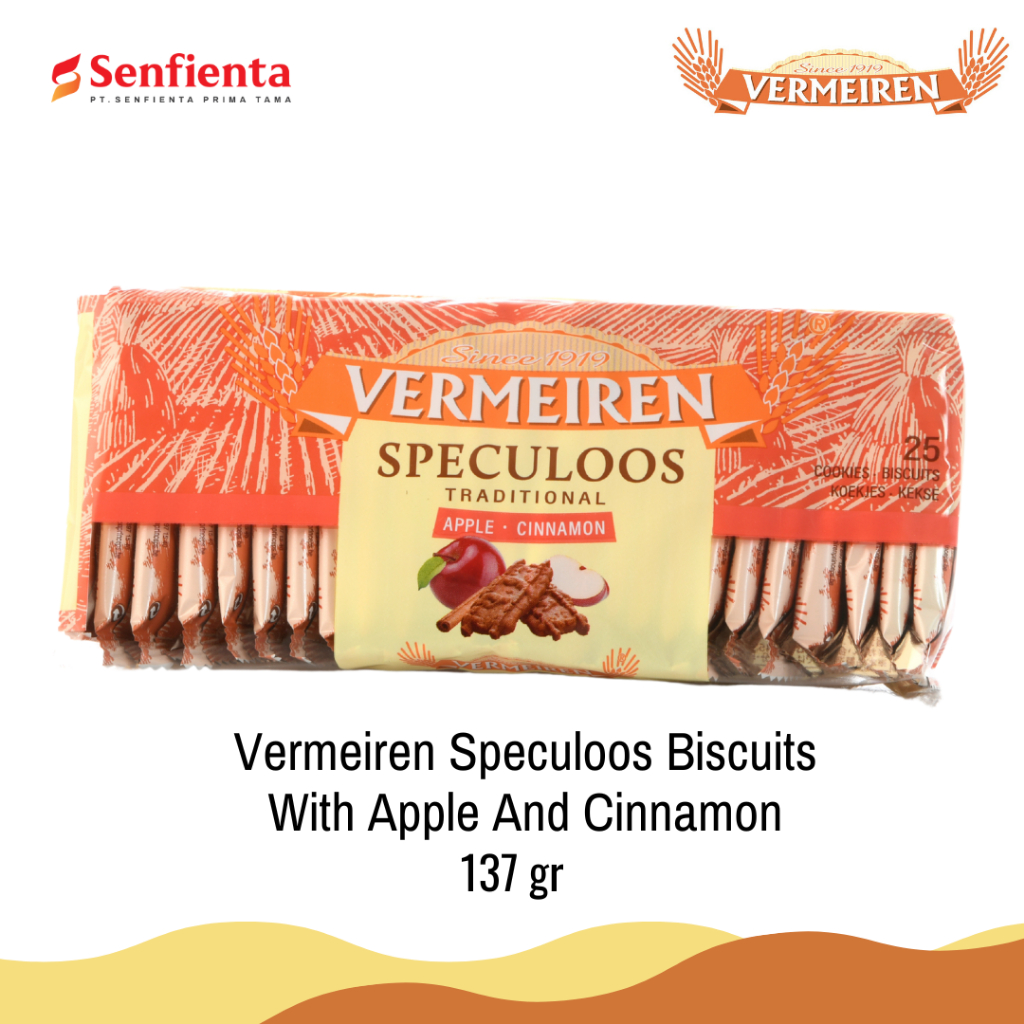 

Vermeiren Speculoos Biscuits With Apple And Cinnamon 137gr | Biskuit Speculoos