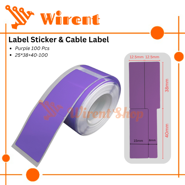 

Stiker Label Kabel Jaringan/LAN/Fiber Optic/Listrik Anti Air Cable Label Sticker