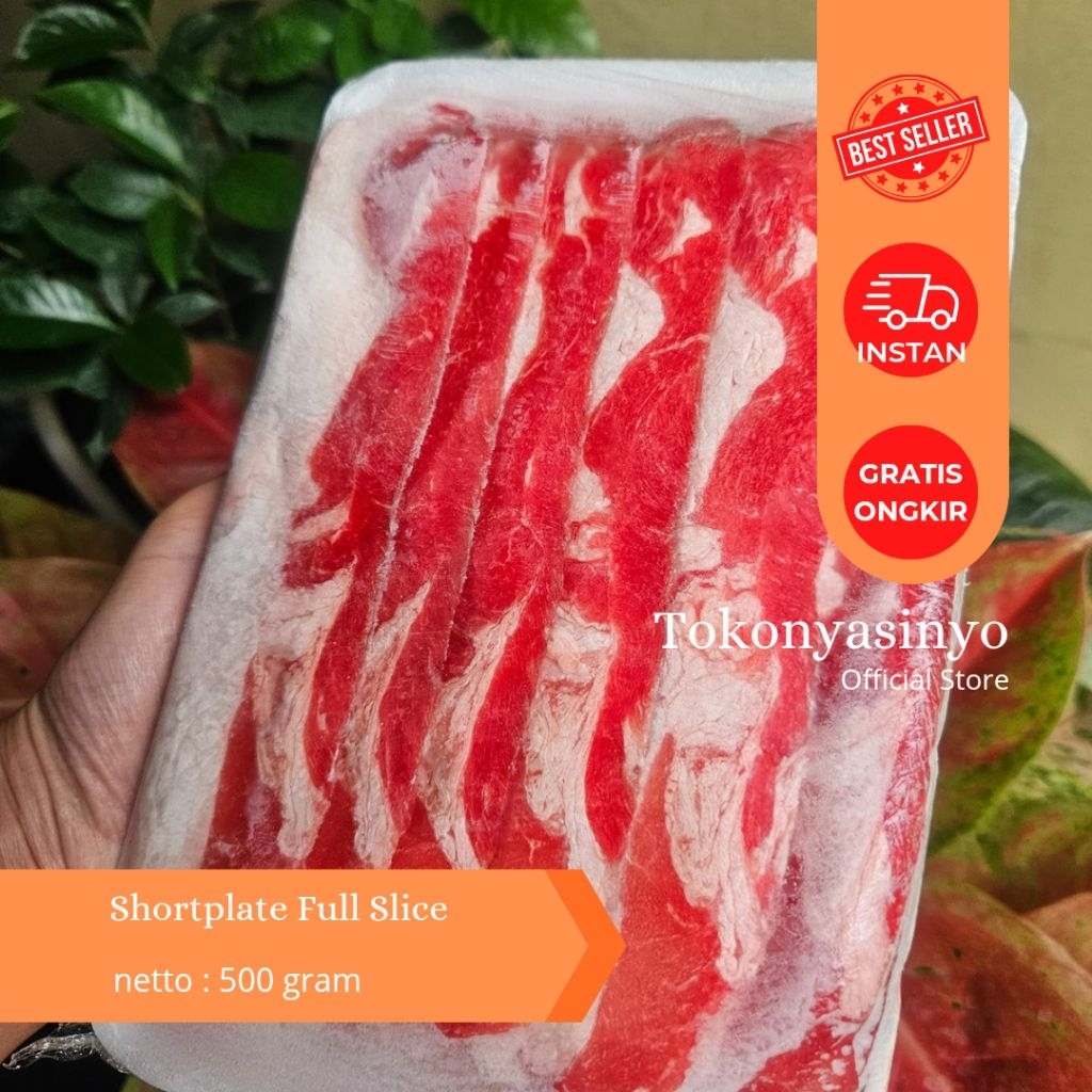 

SHORTPLATE FULL SLICE 500GR | DAGING SAPI SLICE | BEEF SLICE