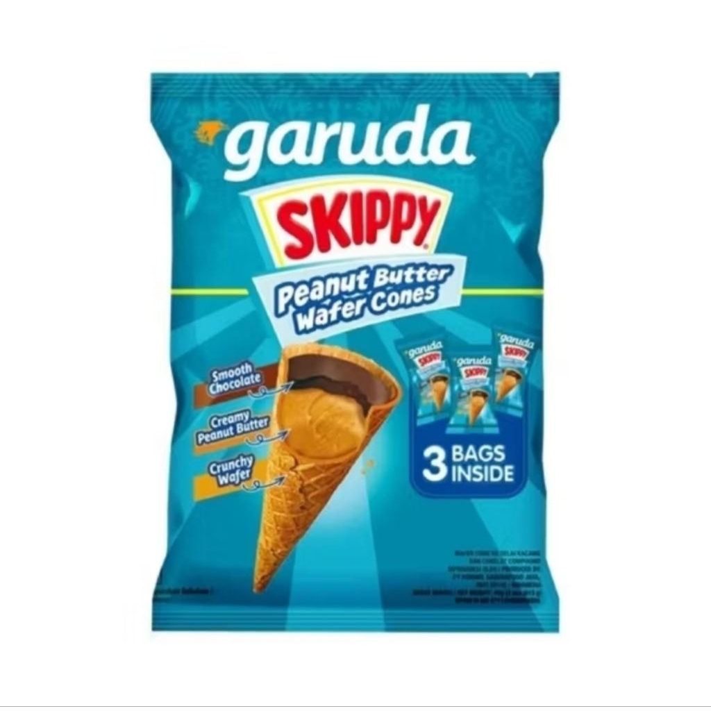 

Garuda skippy peanut butter wafer cones 45g