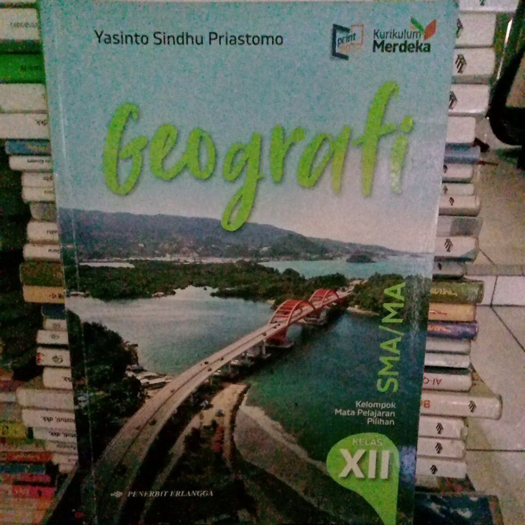 buku geografi kelas 12 penerbit Erlangga kurikulum merdeka