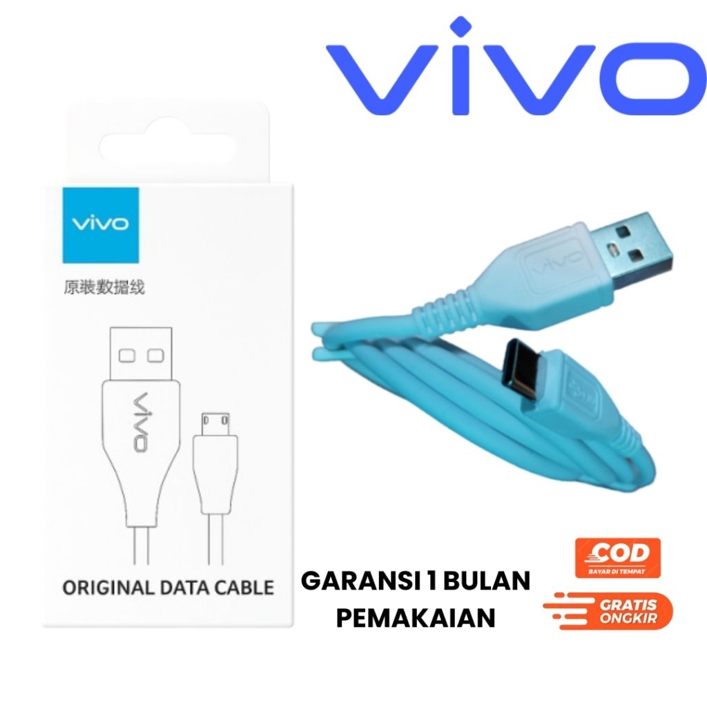 Kabel Data Vivo Micro USB Type C USB  Fast Charger Flash Charger Original