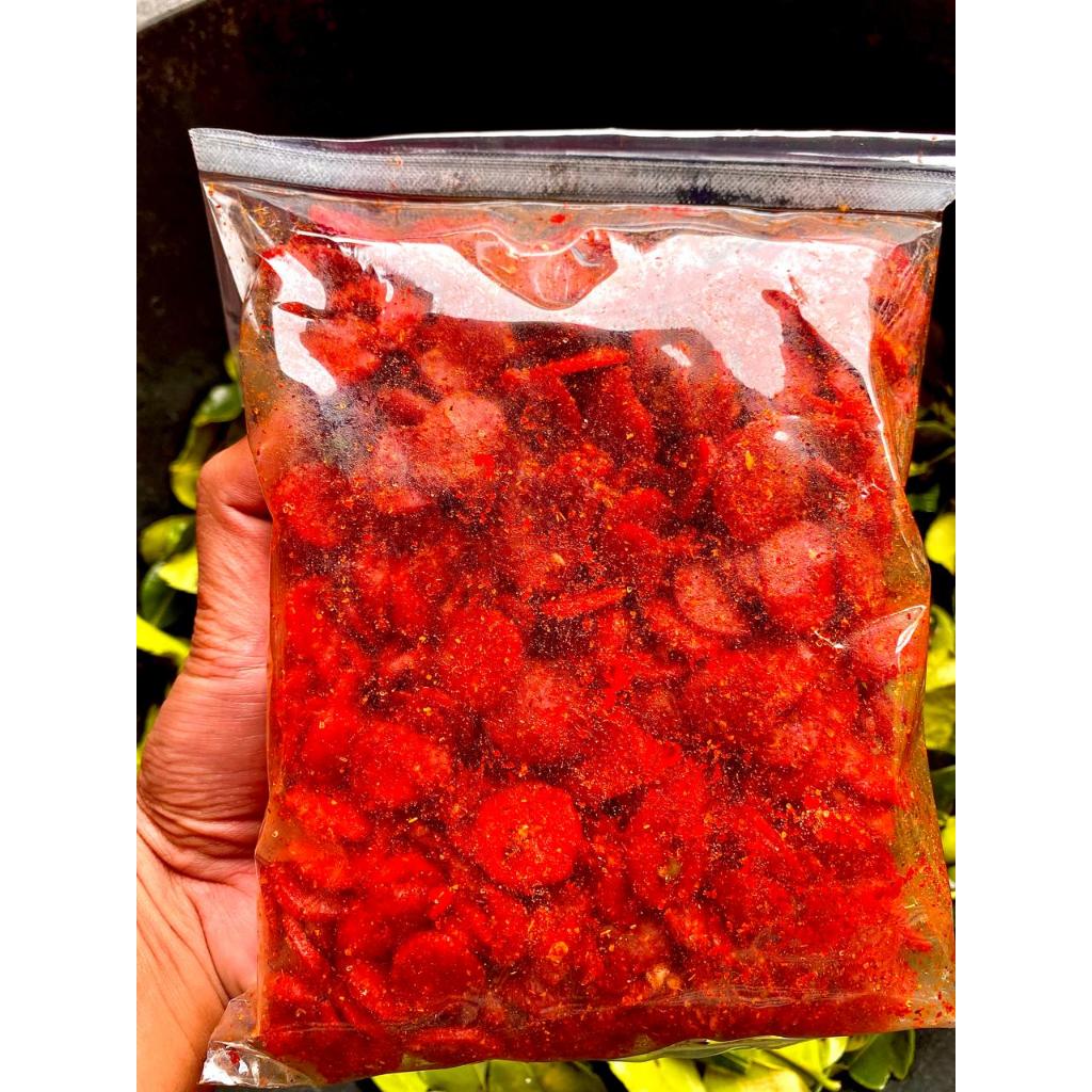 

keripik sosis goreng pedas daun jeruk 1 kg