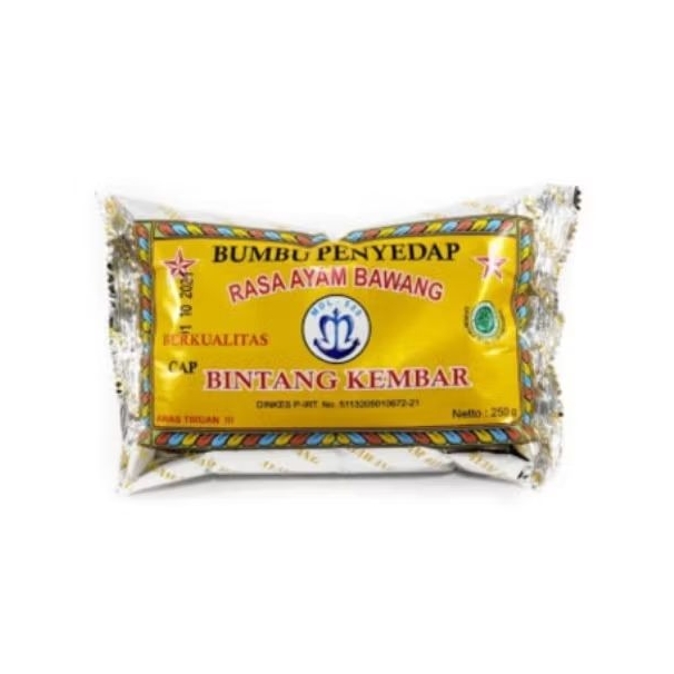 

BUMBU TABUR/BUMBU MASAK/BUMBU PENYEDAP ATOM CAP BINTANG KEMBAR RASA AYAM BAWANG 250 gr
