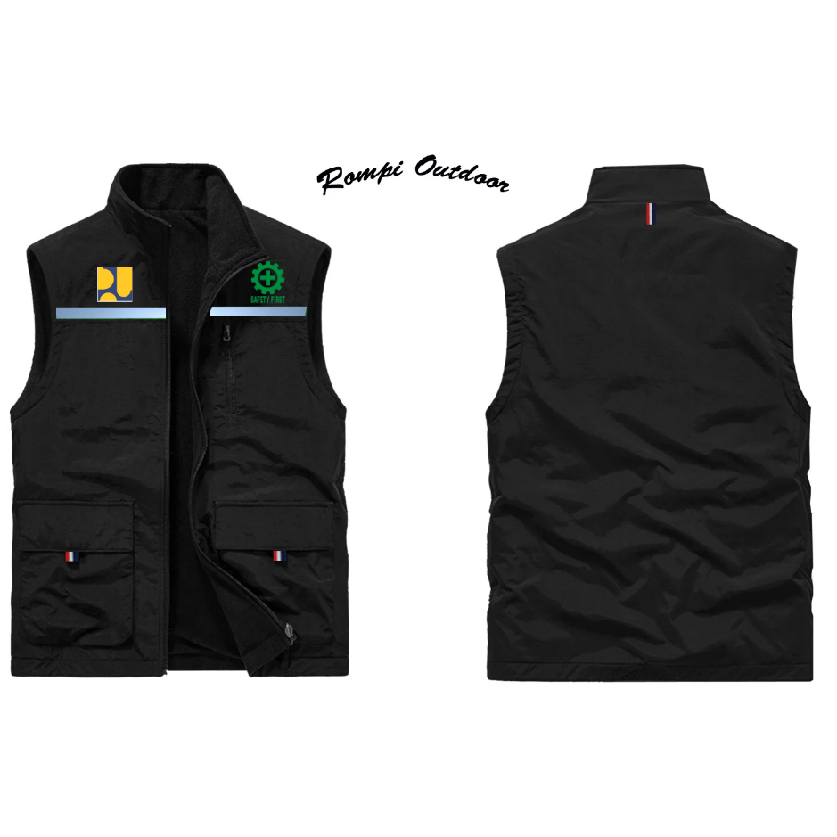Rompi PUPR Safety Vest Pria Outdoor Kasual | Rompi Safety K3 \ Rompi Lapangan | Vest Rompi Dinas PUP