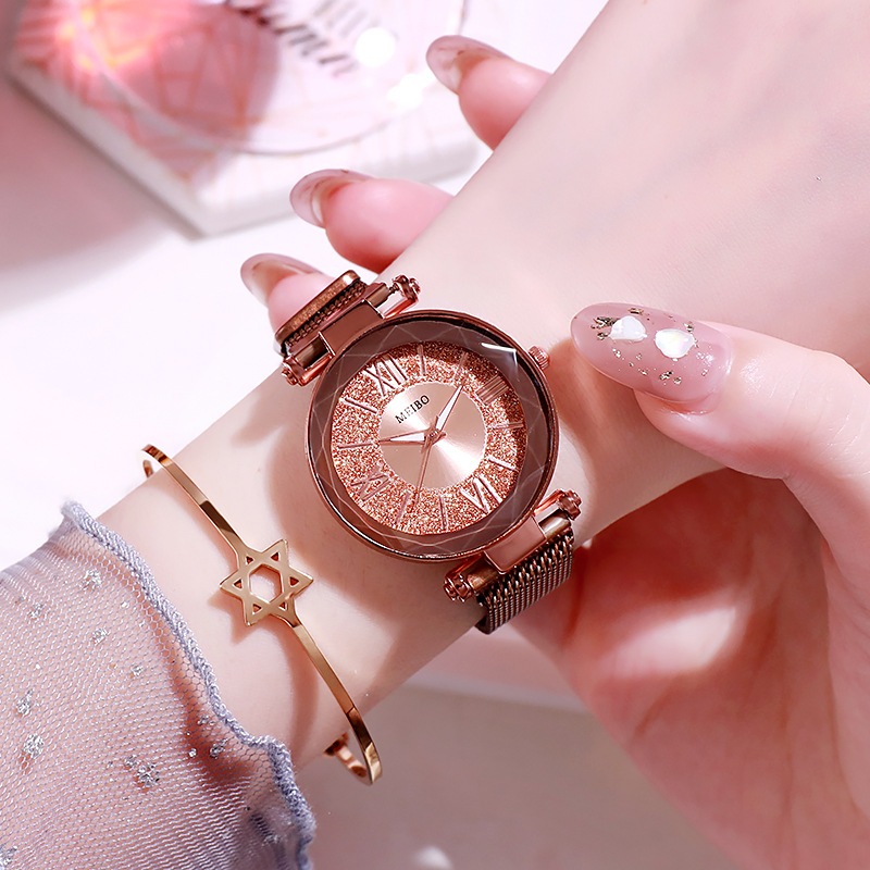 Jam Tangan Wanita Analog Anti Air Arloji Tali Kuarsa Anti Karat Branded Vintage Gift Mewah J4