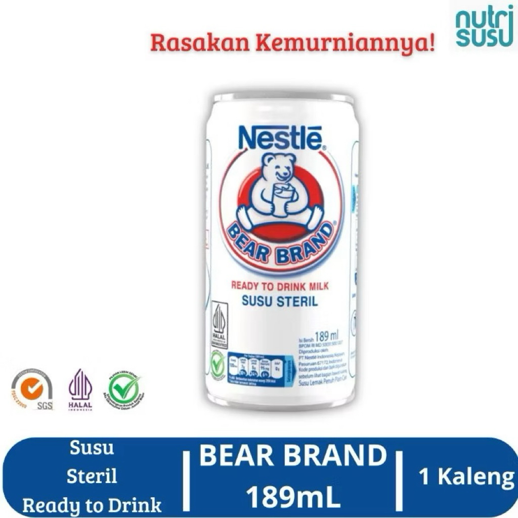 

Nestle Susu Steril Bear Brand (189ml)