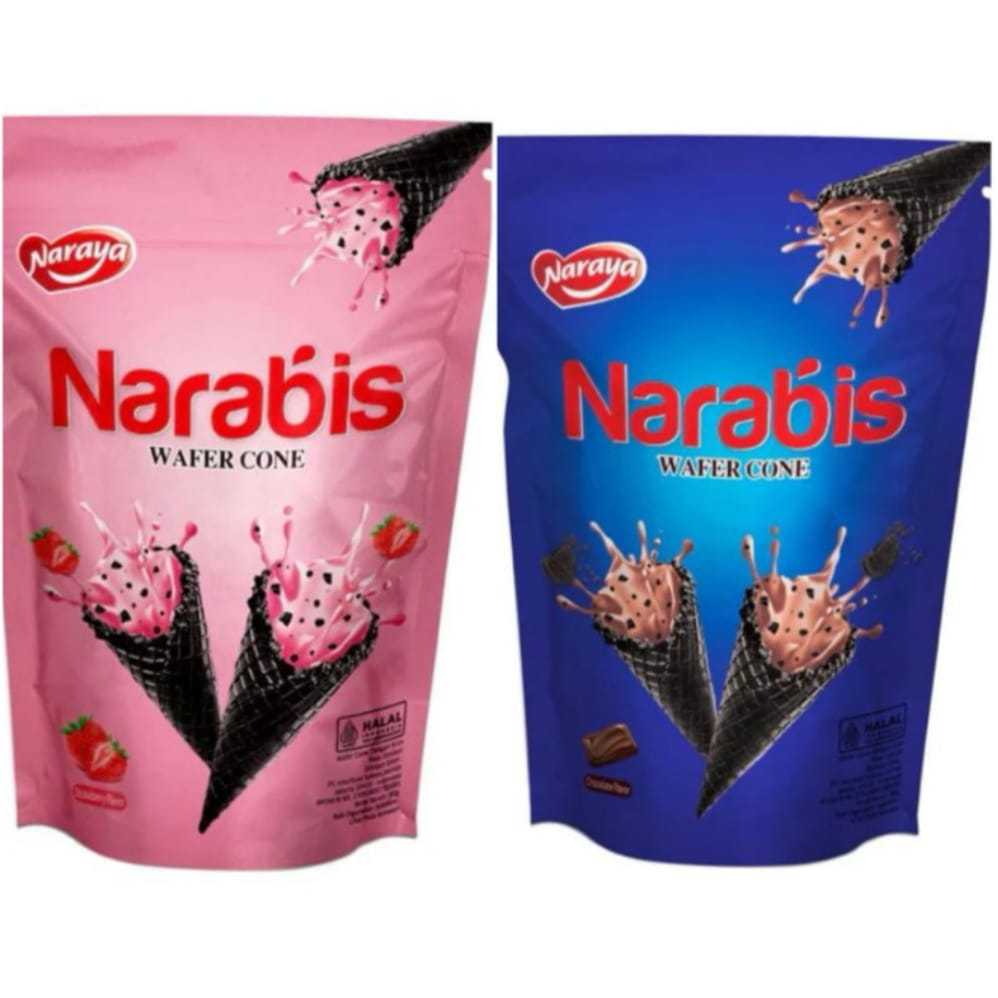 

NARAYA NARABIS WAFER CONE 80g Wafer Cone Dengan Krim Aneka Rasa