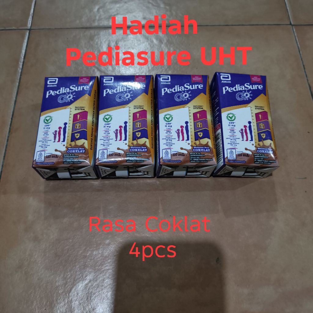

Hadiah Pediasure UHT Rasa Coklat 4pcsx110ml