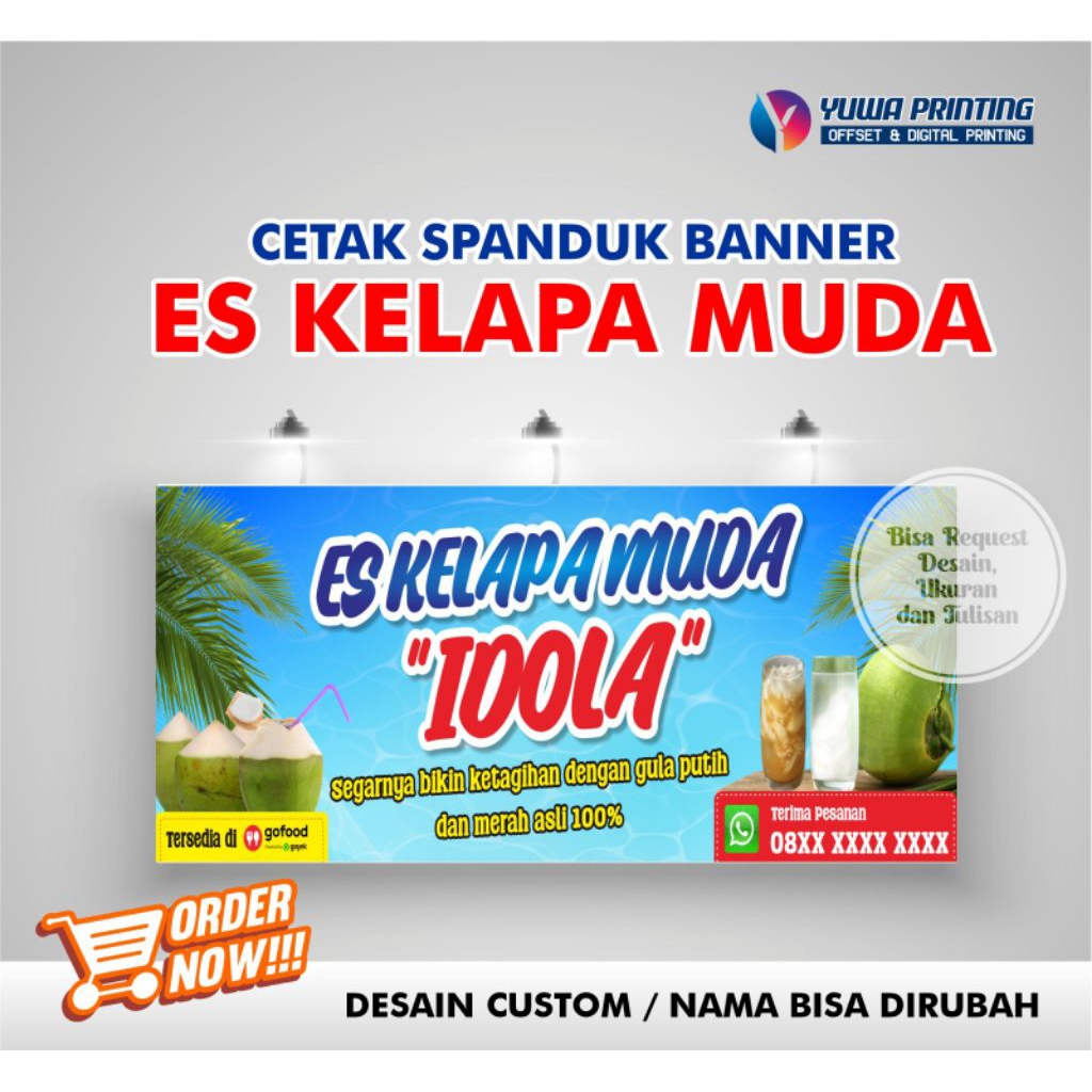 Spanduk Banner Es Kelapa Muda