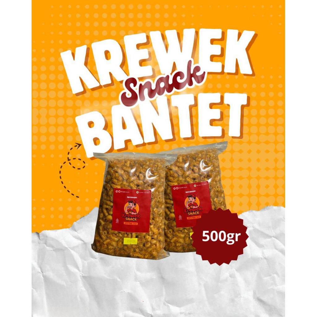 

MAKARONI BANTET 500GR KREWEK SNACK