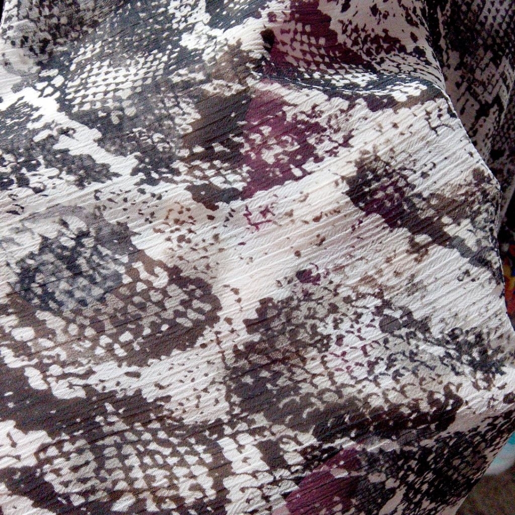 Kain Sifon Motif Sisik Ular Premium - (RM) - Kain Sifon Motif - Harga Persetengah Meter