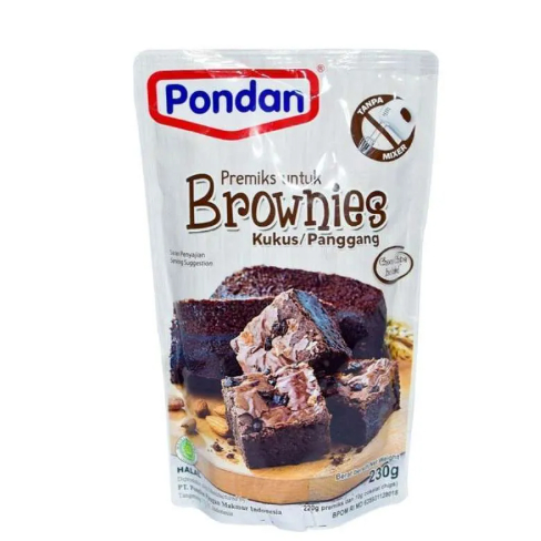 

Pondan Tepung Premiks Brownies Kukus & Panggang Chocolate 230 gr gosend onlyy