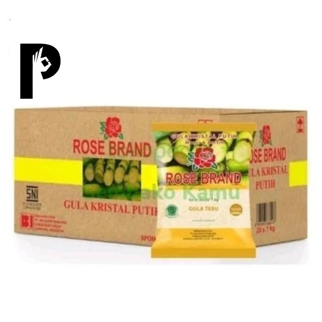 

Gula Pasir Rose Brand 1 kg Kuning Gula Tebu - 1 Dus Isi 20 pcs