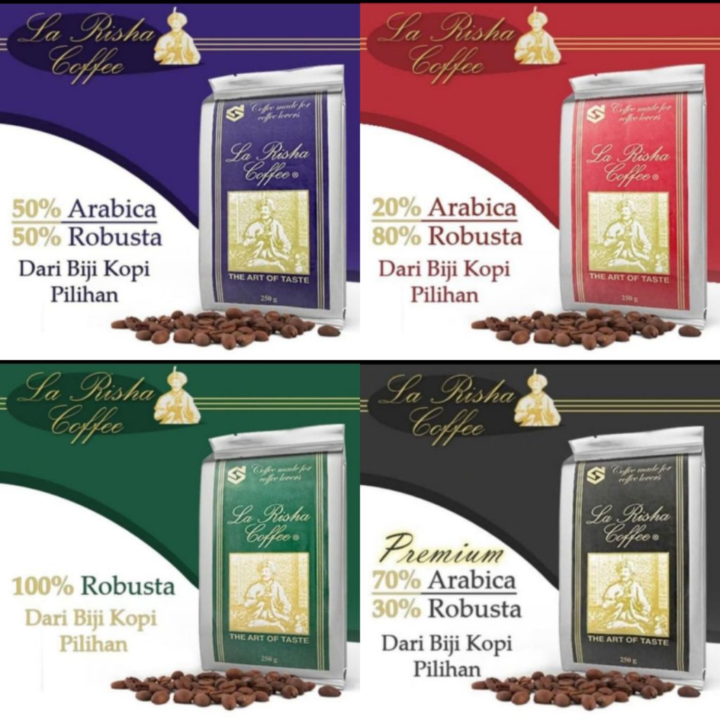 

(1Kg) Biji Kopi La Risha Beans & Kopi Bubuk La Risha Powder