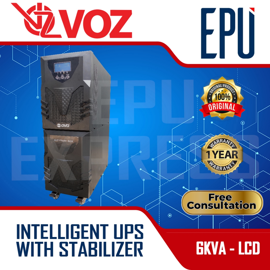 OVO UPS 6000VA 6000 Watt with AVR Stabilizer UPS 6000 VA UPS 6KVA
