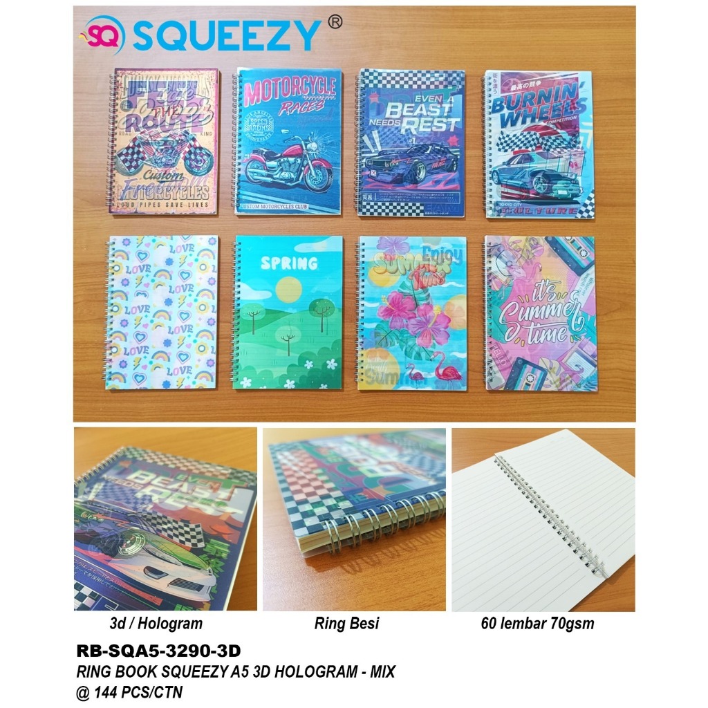 

BUKU RING BOOK A5 RB-SQA5-3290-3D