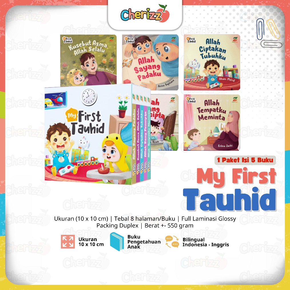 KODE V14R Ziyadbooks  Tauhid untuk Anak  My First Tauhid  5 Buku Boardbook untuk Pembelajaran Menyen